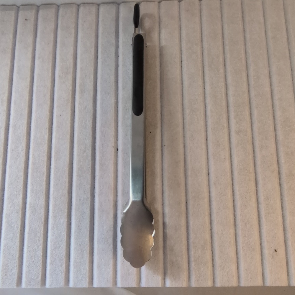 Cuisinart Stainless Steel & Black‎ Plastic Cooking Tongs With Clip